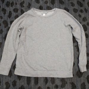 Motherhood Maternity Gray Crew Neck Sweatshirt with Gold Stars sz S